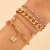  Alloy set bangle four  punk creative bracelet set occidental style