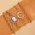  Alloy set bangle four  punk creative bracelet set occidental style