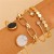  Alloy set bangle four  punk creative bracelet set occidental style