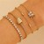  Alloy set bangle four  punk creative bracelet set occidental style