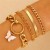  Alloy set bangle four  punk creative bracelet set occidental style