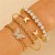  Alloy set bangle four  punk creative bracelet set occidental style