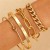  Alloy set bangle four  punk creative bracelet set occidental style
