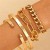  Alloy set bangle four  punk creative bracelet set occidental style