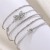  Alloy set bangle four  punk creative bracelet set occidental style