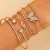  Alloy set bangle four  punk creative bracelet set occidental style