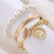  Alloy set bangle four  punk creative bracelet set occidental style
