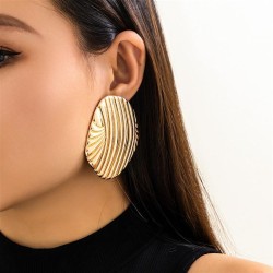 occidental style  exaggerating Metal Stripe big ear stud  fashion samll wind S..