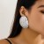 occidental style  exaggerating Metal Stripe big ear stud  fashion samll wind Shells Earring