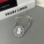 occidental style retro personality flash diamond geometry Oval carving earrings samll Earring woman