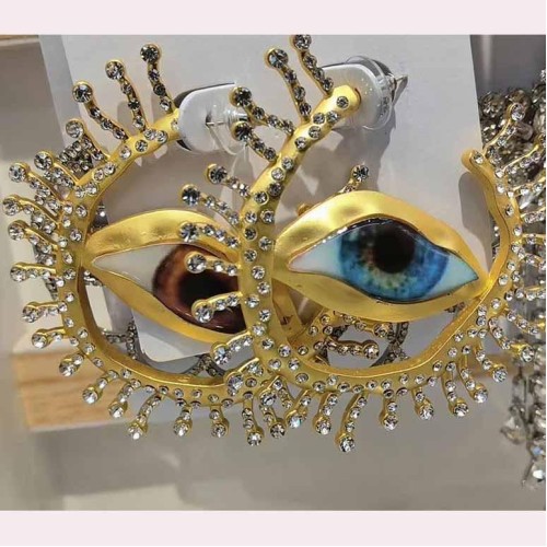 occidental style exaggerating personality eyes creative asymmetry eyes earrings medium temperament 