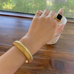 )occidental style wind wind titanium steel width elasticity cirque bangle