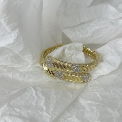 occidental style retro Double layer diamond snake opening bangle fashion tempe..