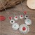 occidental style fashion retro turquoise necklace Round flowers necklace earrings set