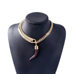 occidental style Alloy Collar head pendant necklace clavicle chain woman