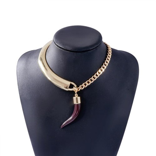 occidental style Alloy Collar head pendant necklace clavicle chain woman