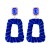 Autumn and Winter geometry velvet diamond square earrings woman elegant occidental style