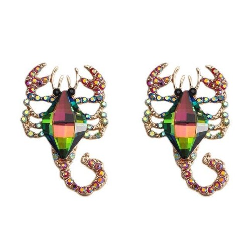 occidental style wind personality trend exaggerating animal Alloy embed ear stud fashion temperament Earring wo