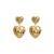 E retro Double love Round earrings  medium wind stainless steel color retention earring woman