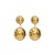 E retro Double love Round earrings  medium wind stainless steel color retention earring woman