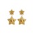 E retro Double love Round earrings  medium wind stainless steel color retention earring woman