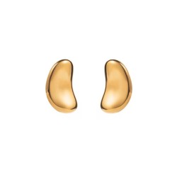 E gold color retention samll wind earrings  square surface Irregular samll ear..