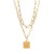 occidental style wind retro Double layer necklace  samll head stainless steel chain