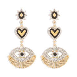 E exaggerating eyes love enamel earrings  occidental style retro exaggerating ..