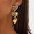 E Metal wind multilayer love earrings  personality retro samll sweet embed earring