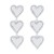 E Metal wind multilayer love earrings  personality retro samll sweet embed earring