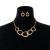 occidental style creative splice cirque necklace  brief punk wind geometry earrings woman
