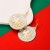 occidental style christmas hollow Double layer Alloy sequin earrings fashion christmas tree deer Earring
