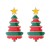 occidental style christmas silver earrings  personality christmas tree Alloy enamel diamond Earring