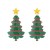 occidental style christmas silver earrings  personality christmas tree Alloy enamel diamond Earring