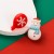 christmas silver earrings creative asymmetry christmas elements lovely cartoon fitting woman