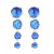 occidental style silver multilayer earrings fashion long style transparent resin pendant temperament Earring