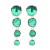 occidental style silver multilayer earrings fashion long style transparent resin pendant temperament Earring