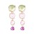 occidental style silver multilayer earrings fashion long style transparent resin pendant temperament Earring