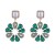 silver Round Alloy fully-jewelled flowers Pearl earrings woman occidental style fashion samll