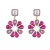 silver Round Alloy fully-jewelled flowers Pearl earrings woman occidental style fashion samll