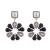 silver Round Alloy fully-jewelled flowers Pearl earrings woman occidental style fashion samll