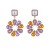 silver Round Alloy fully-jewelled flowers Pearl earrings woman occidental style fashion samll