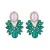  occidental style exaggerating flowers earrings silver Alloy diamond Pearl high temperament