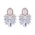  occidental style exaggerating flowers earrings silver Alloy diamond Pearl high temperament
