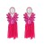 occidental style silver long style tassel diamond Pearl earrings fashion high Bohemian style temperament Earring