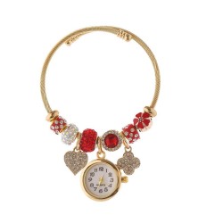  more stainless steel woman fashion all-Purpose embed diamond watch-face flowe..