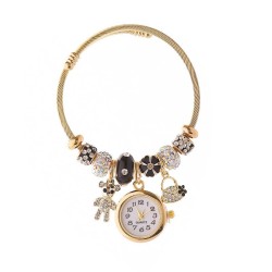 fashion more Alloy bangle quartz watch-face lovely samll pendant stainless ste..