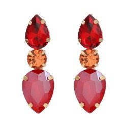 colorful diamond earrings occidental style exaggerating Earring woman multilay..