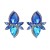 ( Color)colorful diamond earrings diamond flowers ear stud woman occidental style exaggerating fully-jewelled