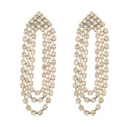 fashion occidental style earrings chain tassel Earring woman Rhinestone diamon..